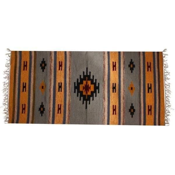 All-Season Area Rug / Carpet / Dhurrie in Wool - "Center of the Universe": Handwoven by master rtisans in Medium Size,10.6 Squre ft ) (10066c)