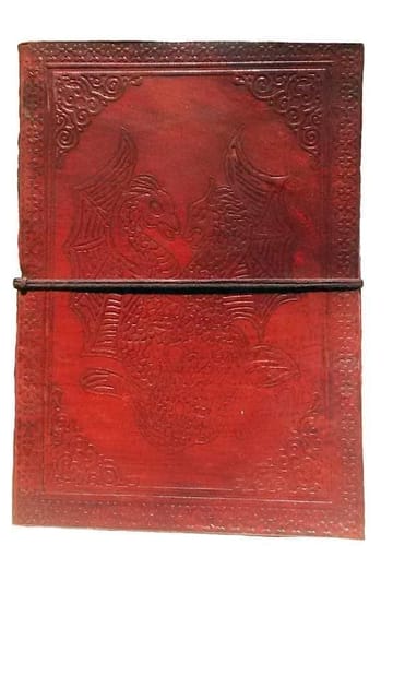 Leather Diary / Journal / Notebook "Dancing Dragons" for Corporate Gift or Personal Memoir (10105)