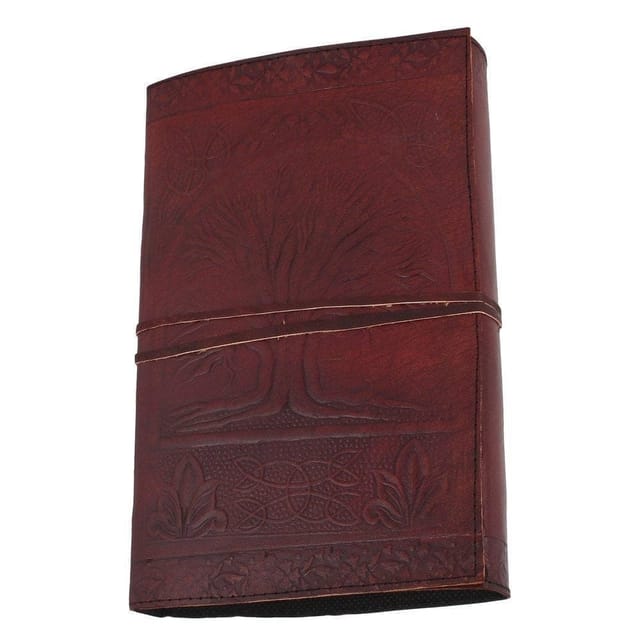 Leather Diary / Journal / Notebook for Corporate Gift or Personal Memoir - The Wisdom Tree, Bodhi (lj02)