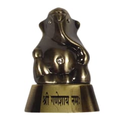 Lord Ganapati (Hindu Religious God) Idol for Table Top, Home Temple, Car Dashboard Statue (10294)