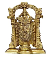 Lord Tirupati Balaji Brass Statue for Home Temple, Office Desk or Shop Puja-ghar 10321)