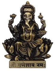 Lord Ganapati Idol for Table Top, Home Temple, Car Dashboard Statue (10464)