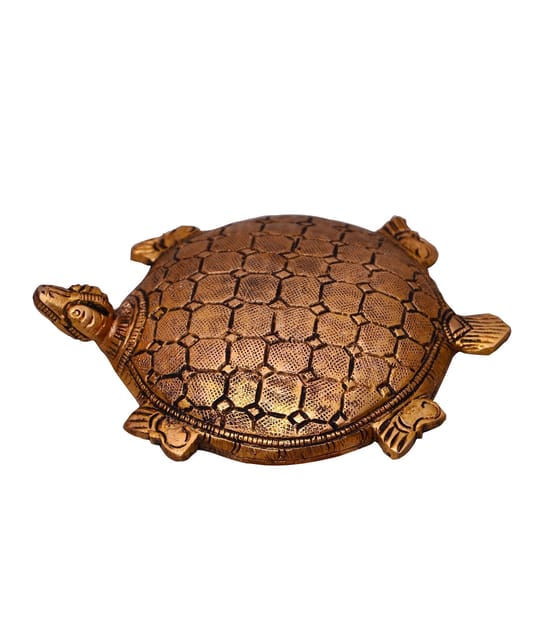 Pure Brass Feng Shui tortoise showpiece, paper weight Good Luck charm (10523)