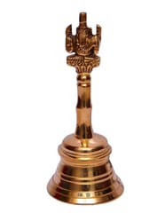 Unique Handheld Brass bell with Lord Ganpati for Hindu pooja (10632)