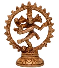 Nataraja (Lord Shiva Mahadev In Dance Pose) Brass Statue (10697)