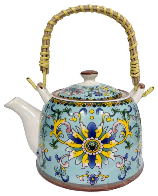 Beautifully Painted Ceramic Kettle Tea Pot (10775)