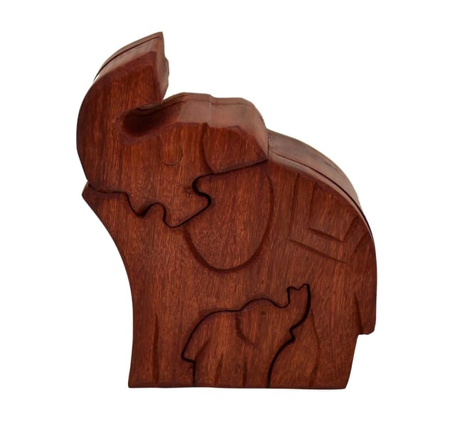 Magic Wooden Puzzle Box 'Regal Elephant': Handmade Mystery Keepsake Box Game Gift (10787)