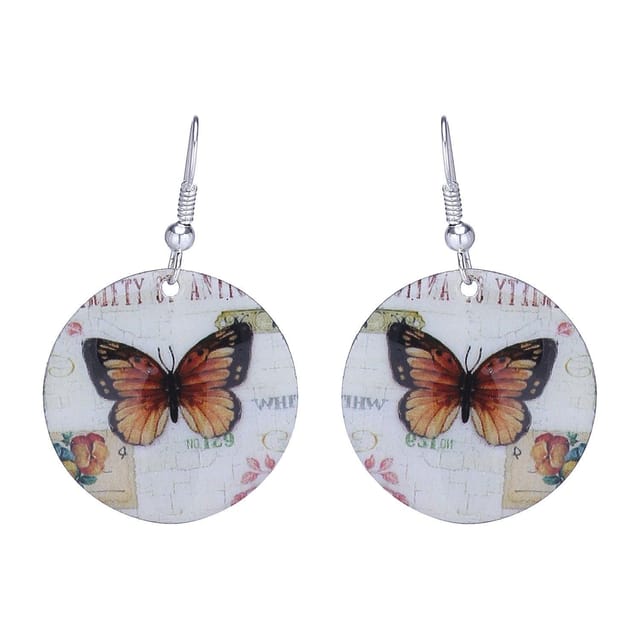 Earrings 'Butterfly Palettte': Light Weight Funky Ear Rings Designed By Master Craftsmen (30120)