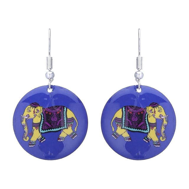 Earrings 'Mighty Elephant: Light Weight Funky Ear Rings Designed By Master Craftsmen (30122)