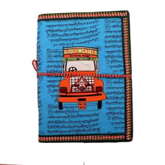 Handmade Paper Journal 'Around The World': Vintage Diary Notebook With Thread Closure (11161)