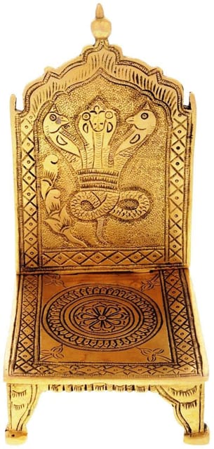 Brass Singhasan Throne Chowki: God's Seating In Home Temple (11232)