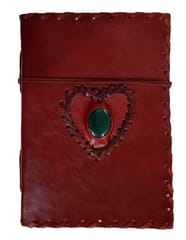 Leather Journal 'Lover's Heart': Handmade Paper Diary for Corporate Gift or Personal Memoir (11741)