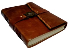 Leather Diary 'Lucky Star': Handmade Paper Journal for Corporate Gift or Personal Memoir (11690)