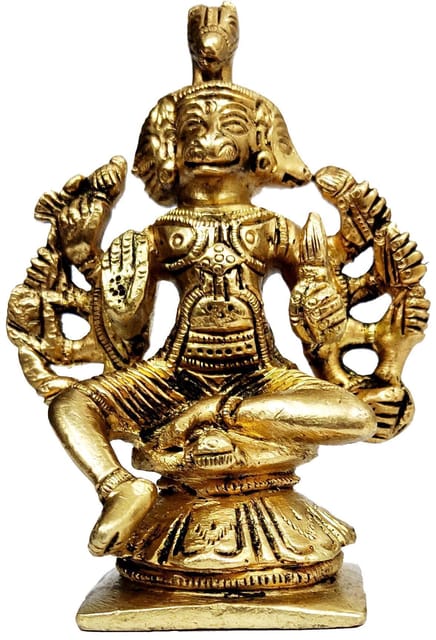 Brass Idol Panchmukhi Hanuman: Collectible Statue for Home Temple (12071)