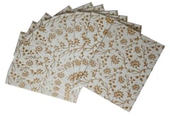Paper Card-Envelope Pack (Set of 10) 'White Flowers': Handmade Organic Paper Cards 5*4 inches for Personalized Greetings (11454B)