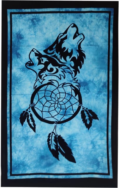 Cotton Wall Poster Werewolf Dreamcatcher: Spiritual Hanging Unframed Sheet (20080)