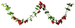 Artificial Flowers Garland Set Of 2 'Rose Twig': Replica Flowers Wall Door Hanging For Festive Decoration (12429)