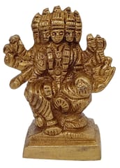 Brass Idol Gayatri (Savitri): Rare Collectible Statue Of Mother Of Vedas (12074A)