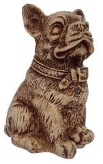 Resin Dog Bulldog: Collectible Statue In Stone Finish, Adorable Showpiece (12010A)