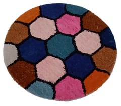 Woolen Doormat Soccer Football: Thick, Soft, Non-skid Floor Carpet Rug, Multicolor (11312A)