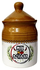 Ceramic Jar: Ideal For Pickles, Spices, Sugar, Tea Or Oils, 6.5 Inches Tall Barni Container (12320A)
