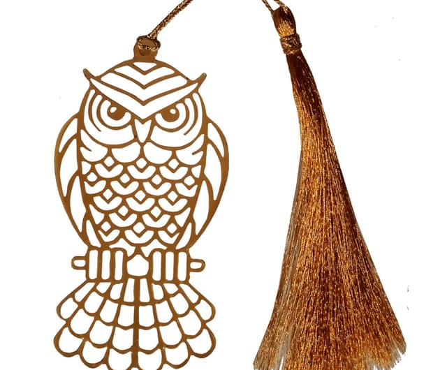 Brass Bookmark 'Forest Owl': Use With Books Or As Decorative Car Or Wall Hanging (12181E)