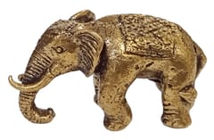 Rare Miniature Brass Figurine Elephant: Collectible Showpiece Statue With Fine Workmanship (12699B)