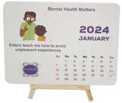 Plantable Seed Paper Desk Calendar Year 2024: Mental Health Messages on Each Month Sheet With Space To Write Personal Notes Behind (12690F)