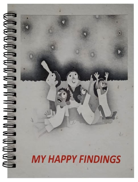 Plantable Seeds Cover Paper Diary 'Happy Findings': Notepad Journal For Personal Use (12690C)