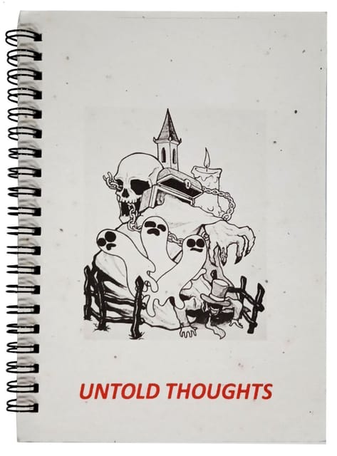 Plantable Seeds Cover Paper Diary 'Untold Thoughts': Notepad Journal For Personal Use (12690A)