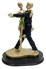 Resin Statue Dancing Couple: Ball Room Dance Showpiece Gift For Partner Spouse (12496F)