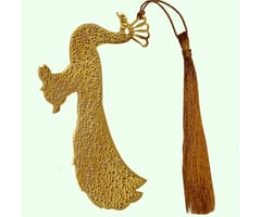 Brass Bookmark 'Peacock Beauty': Use With Books Or As Decorative Car Or Wall Hanging (12181G)