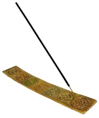 Metal Incense Stick Holder Agarbatti Stand Ash Catcher: Seven Chakras (12458D)