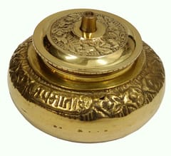 Brass Box For Ring, Jewelery, Or Sindoor: Kumkum Dibbi Haldi Chandan Box (12352B)