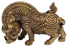 Rare Miniature Brass Figurine Wild Pig Warthog: Collectible Statue With Detailed Very Fine Workmanship (12699K)
