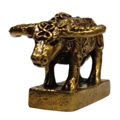 Rare Miniature Brass Figurine Water Buffalo: Collectible Statue With Detailed Very Fine Workmanship (12699I)
