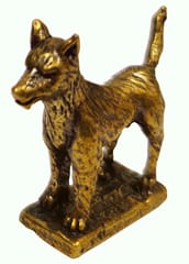 Rare Miniature Brass Figurine Dog: Collectible Statue With Detailed Very Fine Workmanship (12699G)