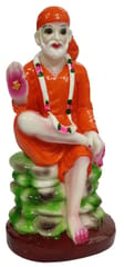 Resin Idol Shirdi Sai Baba Sainath: Statue For HomeTemple Table (10652A)