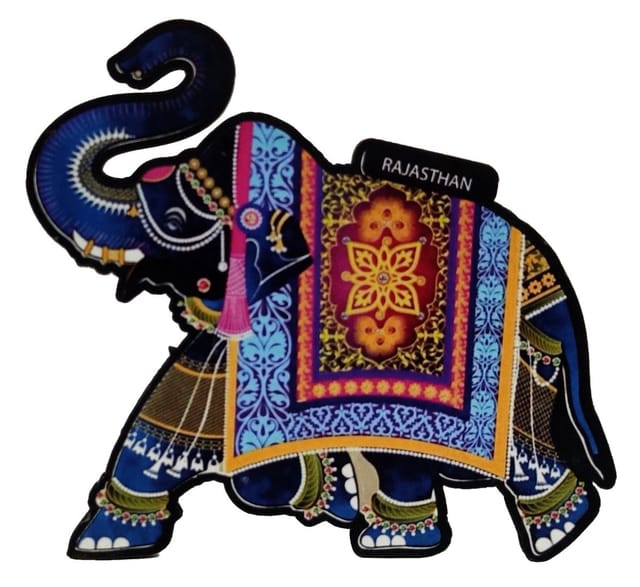 Wooden Fridge Magnet: Indian Elephant (12722B)