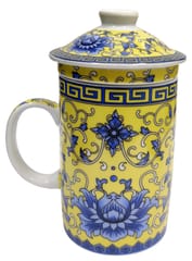 Porcelain Oriental Green Tea Mug with Infuser and Lid (11723K)