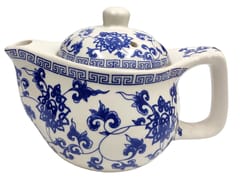 Ceramic Kettle Small 350 ml Tea Pot, Steel Strainer Included (12209)