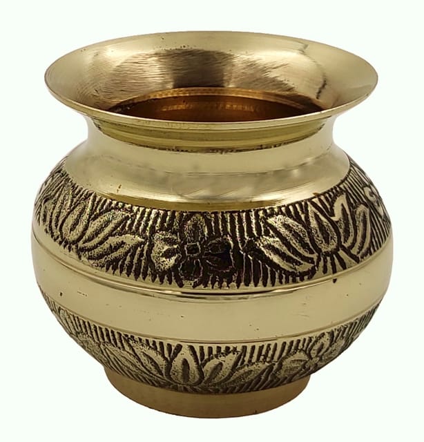Brass Lota Pot for Storing Water Use in Religious Cermony, For Drinking Water Flower Vase Decor (12633)