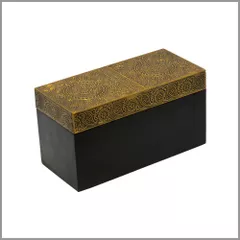 Brass & wood Treasure box