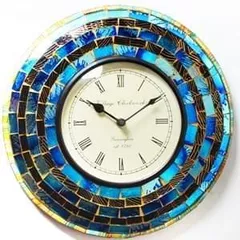 Blue glistening clock clock66