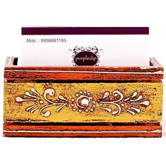 Painted wooden Visiting card holder