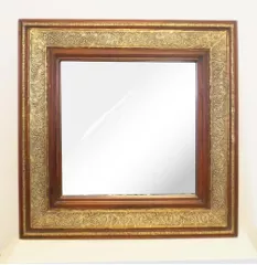 Square Wooden Mirror (Brass Art) ACJ853015