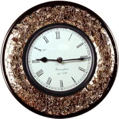 Glass Mosaic Analog Wooden Wall Clock (clock77)