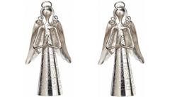 Nickel Plated Metal bells set of 2(4 inches)  angelbell02