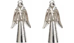 Nickel Plated Metal bells set of 2(4 inches)  angelbell02