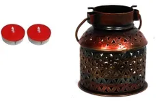 Diwali gift Hamper: Iron Candle Holder, Diya Set of  2 dh5e